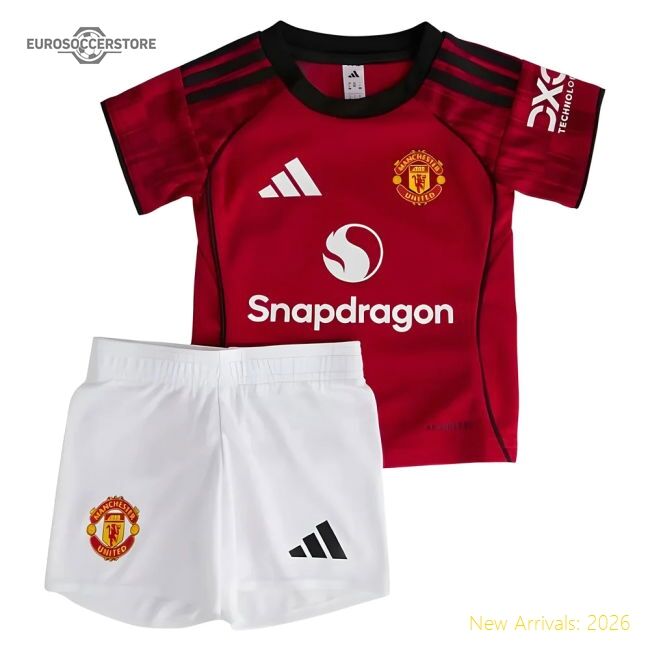 Authentic 2025-2026 Man Utd Home Baby Kit - Premium Quality Football