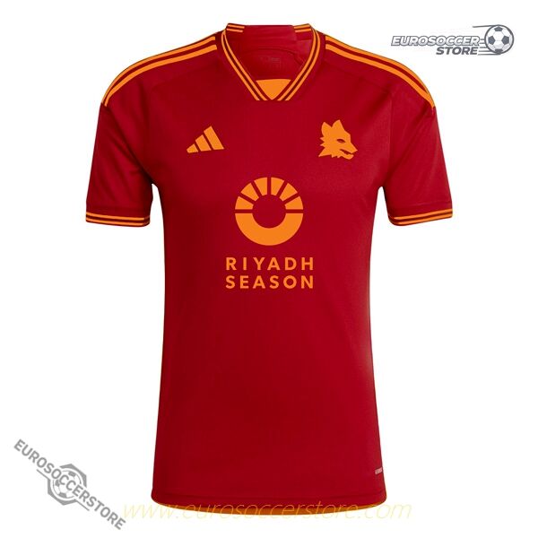AS Roma's 23-24 Home Kit with New RIYADH Sponsorship