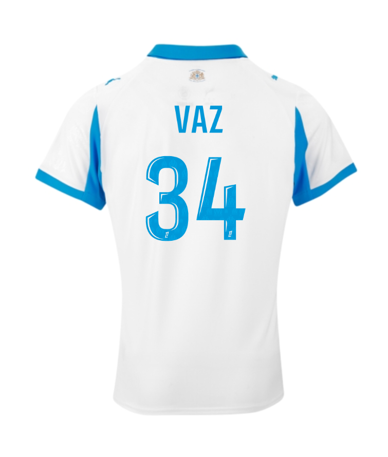 Marseille's Home VAZ 34 Jersey for the 25-26 Season