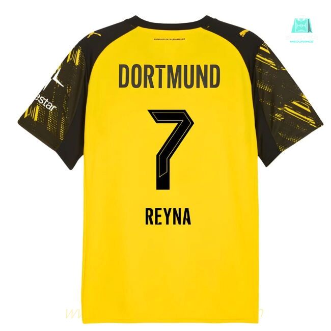 2025-2026 Borussia Dortmund Warm Up Jersey (Yellow) (Reyna 7)
