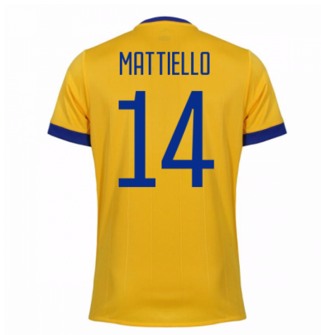 Juventus Away 201718 Mattiello 14 Soccer Jersey Shirt - Official