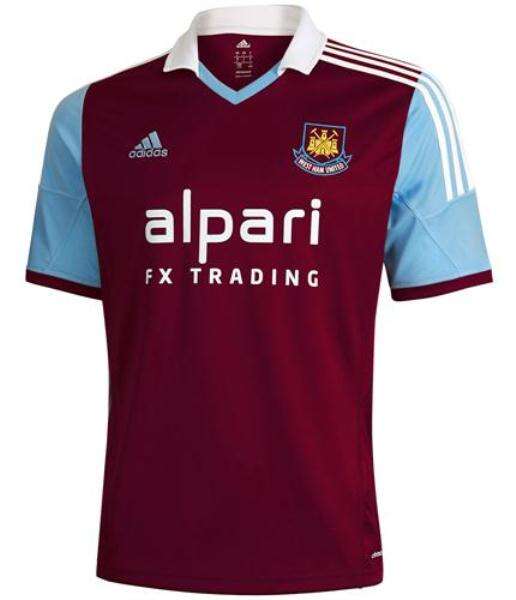 13-14 West Ham United Home Soccer Jersey Shirt - Official Replica 2742
