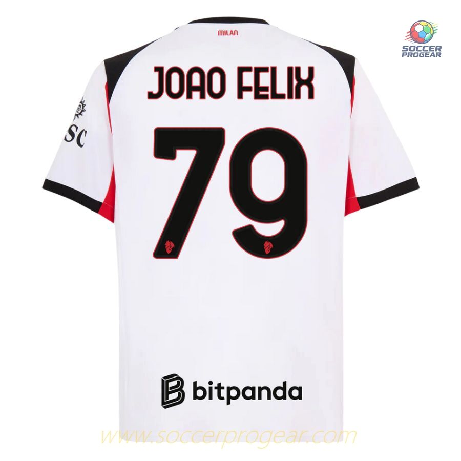 AC Milan Away Kids Edition Jersey Set Team Jersey 2025/26 Collection Joao Felix