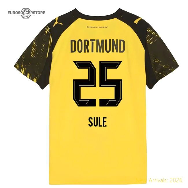 High-Quality 2025-2026 Borussia Dortmund Home Shirt (Kids) (Sule 25)