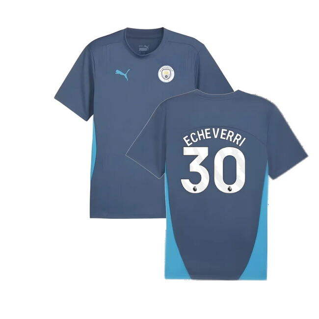 2024-20 Man City Authentic Training Football Shirt Echeverri 30 L M S