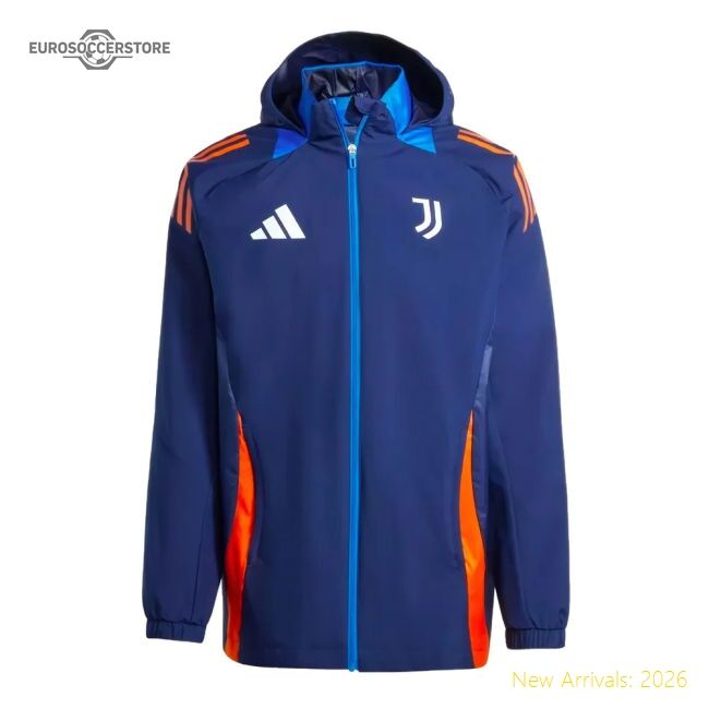 First-class 2024-2025 Juve Allweather Training Jacket (navy)
