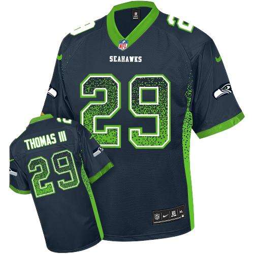 Seattle Seahawks #None Blue Drift Fashion Elite NFL Jersey official licensed
