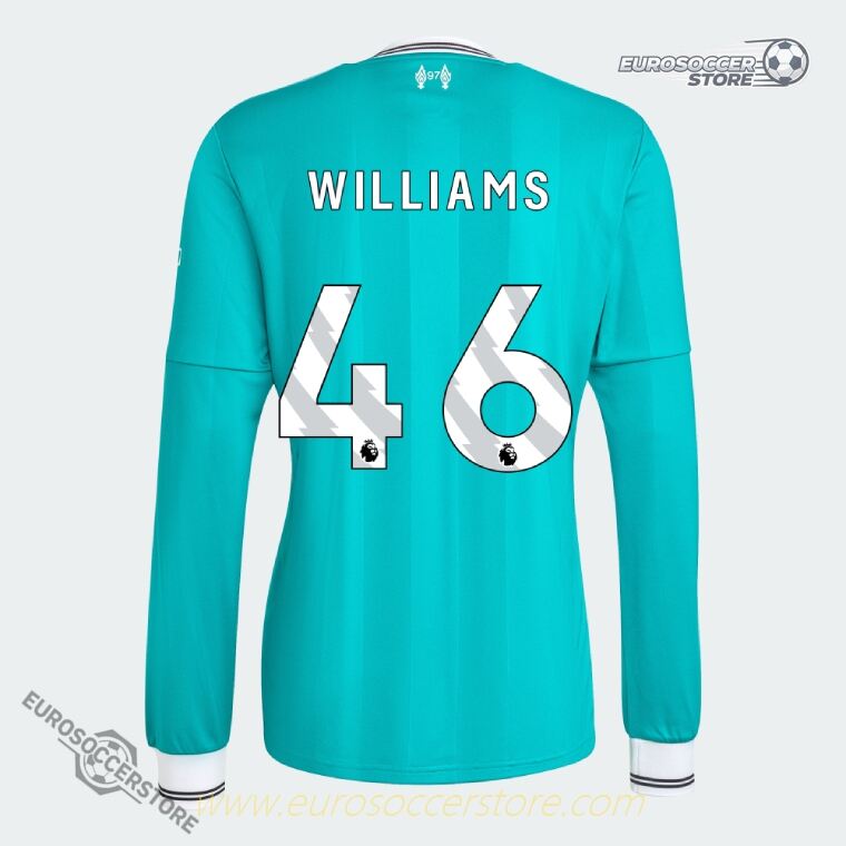 WILLIAMS' 25-26 Liverpool Third Long Sleeve Jersey with Number 46