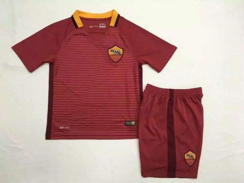 Kids Roma Home 201617 Soccer KitShirtShorts - Official Replica 20887