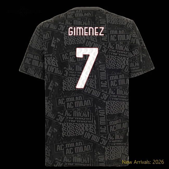 Premium Ac Milan Home Gimenez Jersey 2025-2026 Comfortable