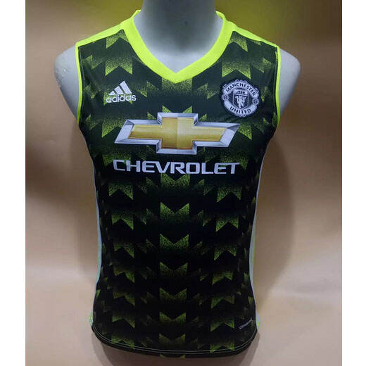 Manchester United Black Green 201718 Vest Soccer Jersey Shirt -