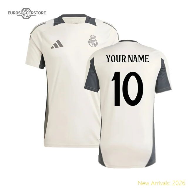 2024-2025 Real Madrid Eu Training Jersey (putty Mauve) (your Name)