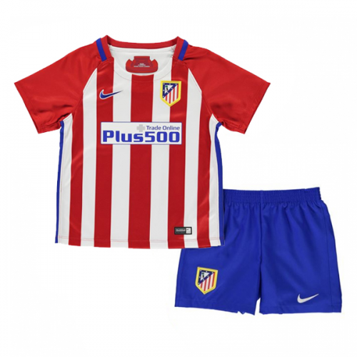 Kids Atletico Madrid Home 201617 Soccer Shirt JerseyShorts - Official