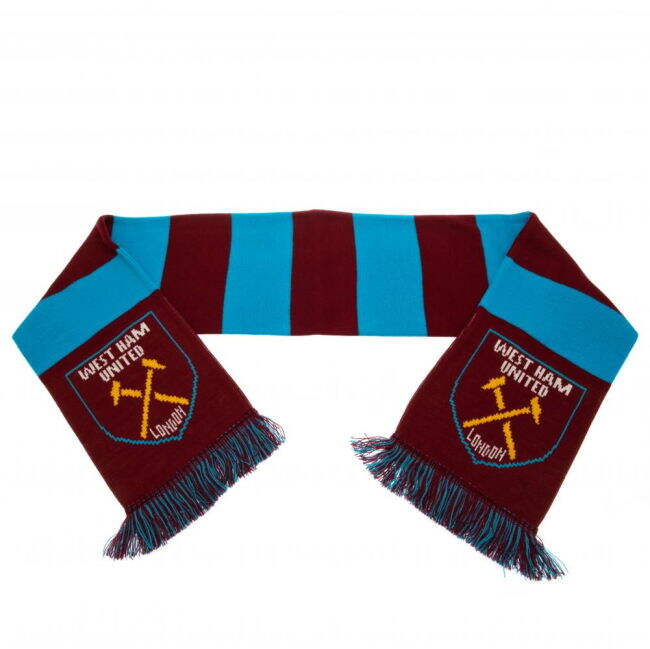 Retro West Ham West Ham United FC Narrow Bar Scarf for Supporter Gear