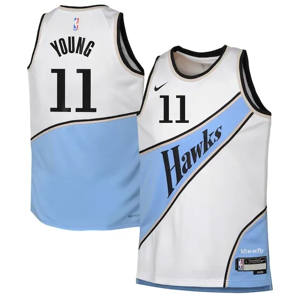 Trae Young ATL Swingman Jersey - superior fashionable - White