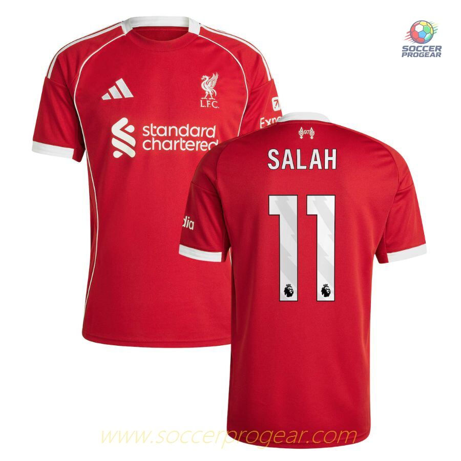 Liverpool Home Football Team Jersey 2025-26 Edition Salah