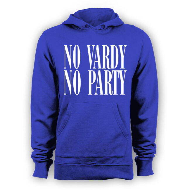 Leicester City No Vardy No Party Hoody (Blue) (Collector's Item)