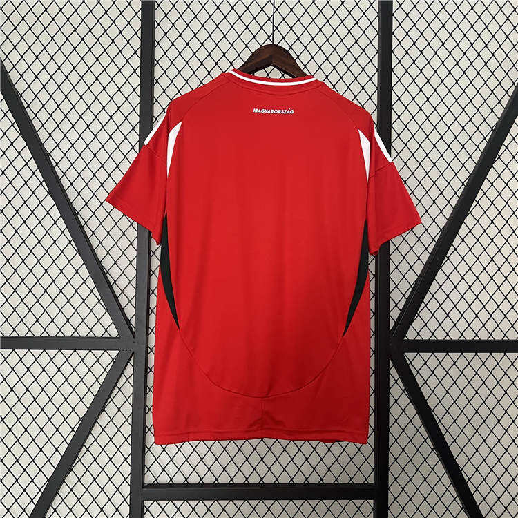 Breathable UEFA Euro 2024 Hungary Home Red Soccer Jersey Football