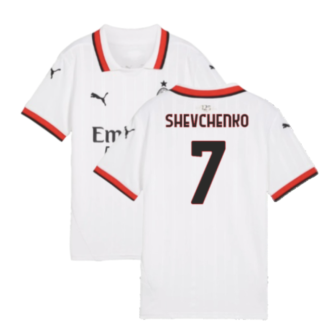 2024-2025 AC Milan Away Shirt (Kids) (Shevchenko 7) Stretch Fabric