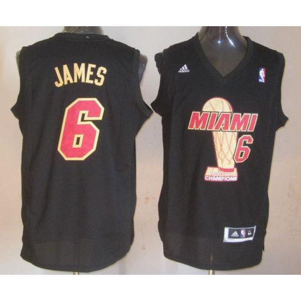 Game-Ready Men's Miami Heat #6 LeBron Black Basketball Jersey