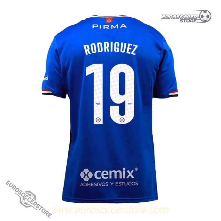 Cruz Azul 25-26 Home Jersey Featuring RODRIGUEZ #19
