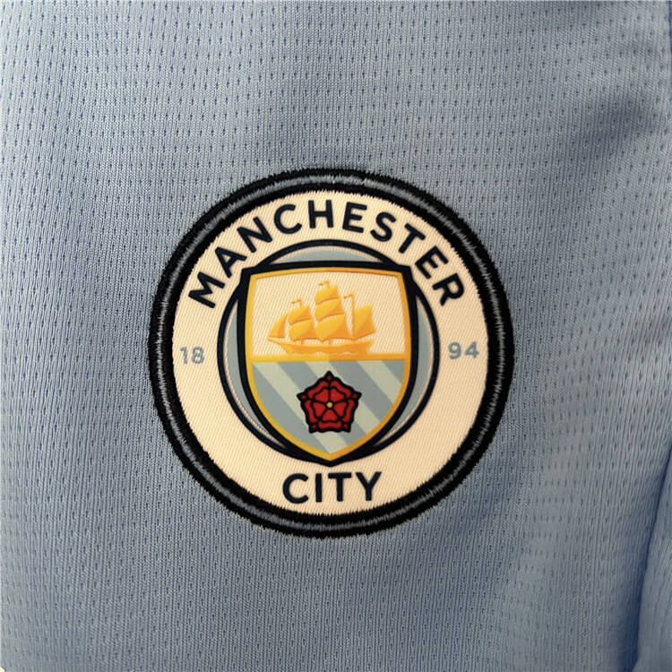 Kids Manchester City 2425 Home Kit ShirtShorts - Official Replica