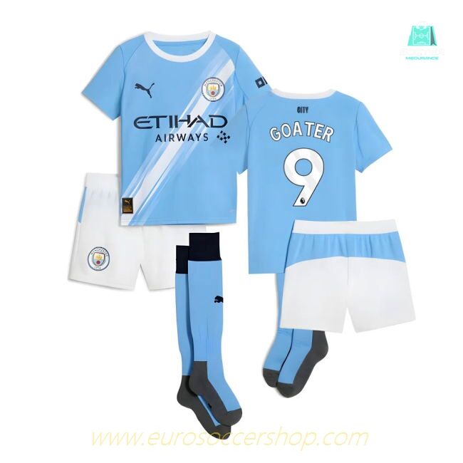 2025-2026 Man City Home Mini Kit (Goater 9)