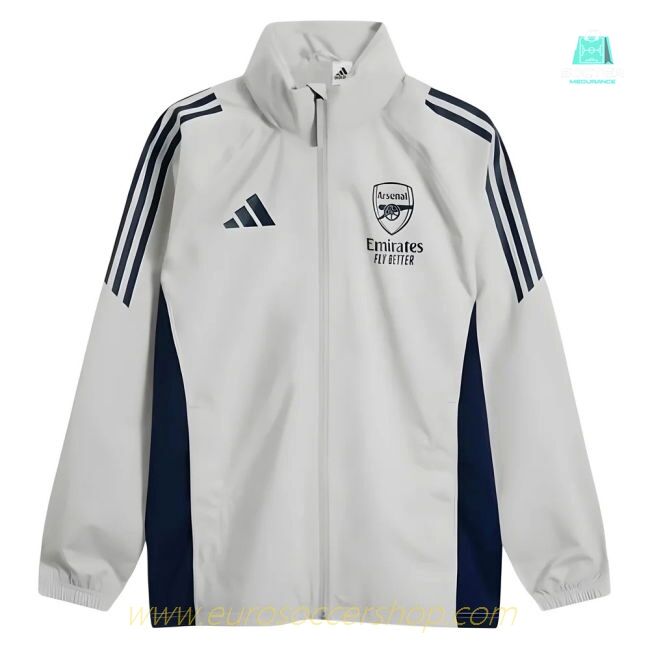 2025-2026 Arsenal Rain Jacket (Grey)