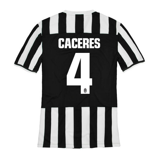 13-14 Juventus 4 Caceres Home Jersey Shirt - Official Replica 1583