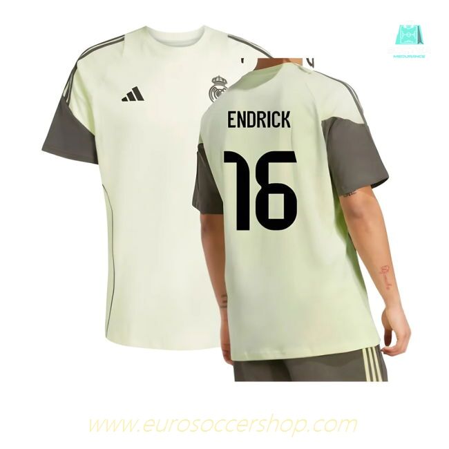 2025-2026 Real Madrid Training Tee (Almost Lime) (Endrick 16)