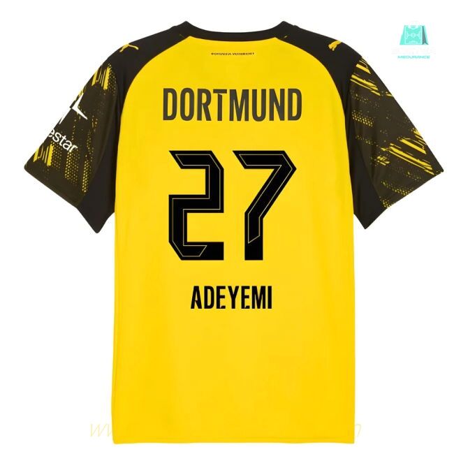 2025-2026 Borussia Dortmund Warm Up Jersey (Yellow) (Adeyemi 27)
