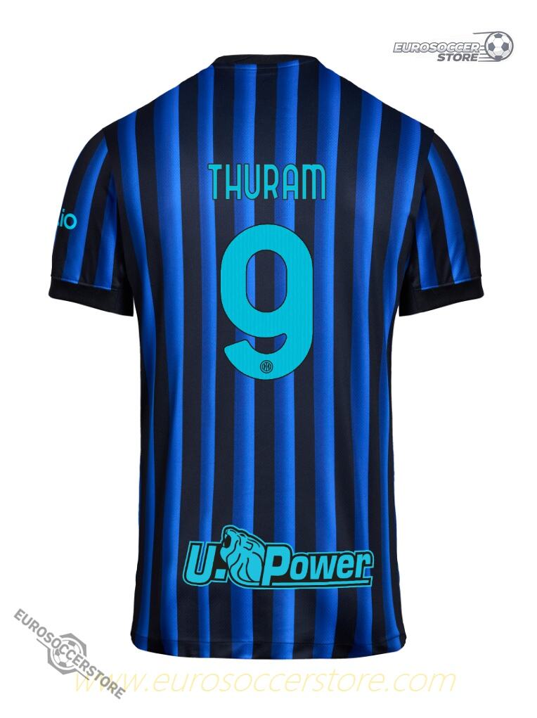 Inter Milan 25-26 Season Home Jersey with THURAM 9 Printing