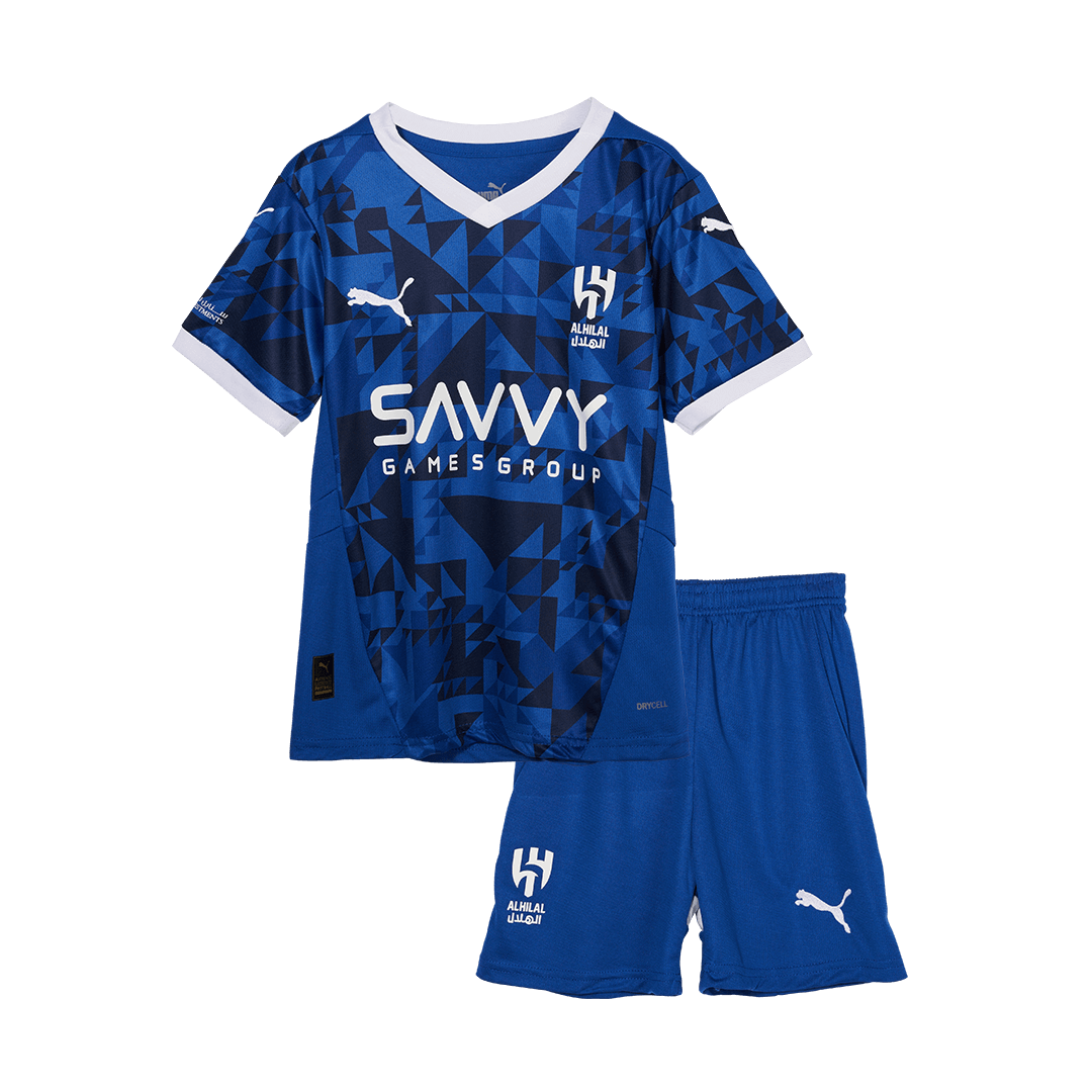 Kid's Al Hilal SFC Home Soccer Jersey Kit(Jersey+Shorts) 2024/25Authen