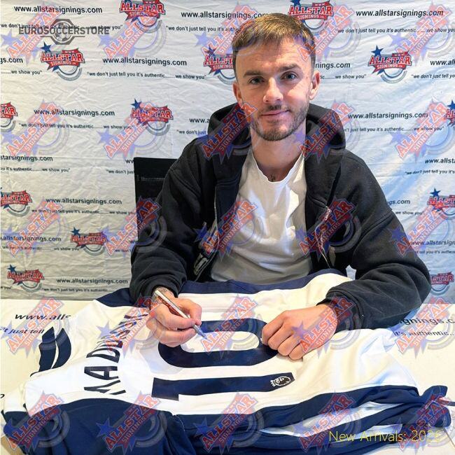 Authentic Tottenham Hotspur Fc Maddison Signed Shirt (framed)