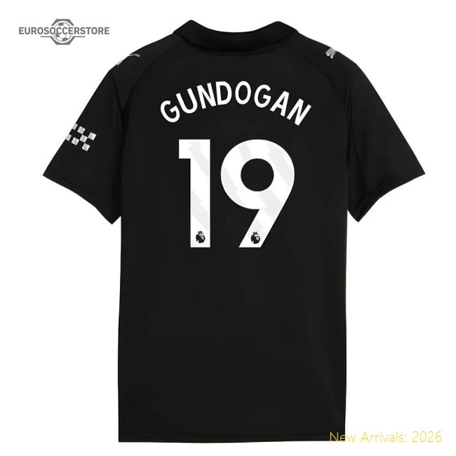 Authentic 2025-2026 Man City Away Shirt (kids) (gundogan 19)