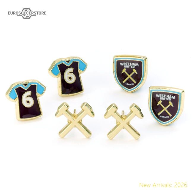 Official West Ham United Fc Stud Earring Set - Premium Quality Baby