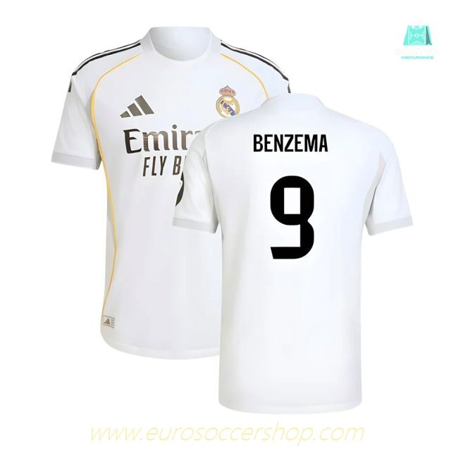 2025-2026 Real Madrid Authentic Home Shirt (Benzema 9)