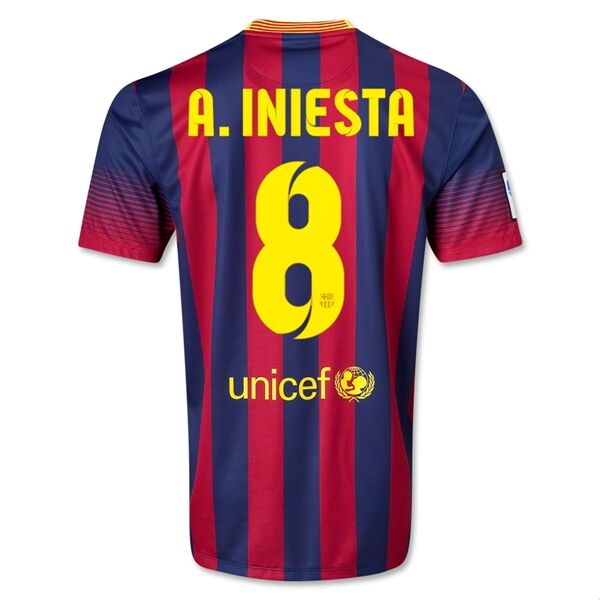 1314 Barcelona 8 A INIESTA Home Shirt - Official Replica 3065