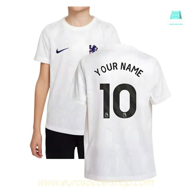 2025-2026 Chelsea Pre-Match Shirt (White) - Kids (Your Name)