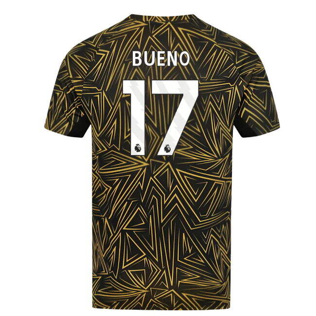 Genuine 2025-2026 Wolves Home Pre-Match Shirt (Black) (Bueno 17)