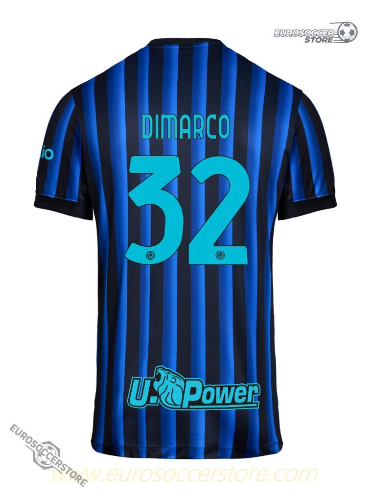 Inter Milan's 25-26 Home Jersey featuring DIMARCO with the number 32