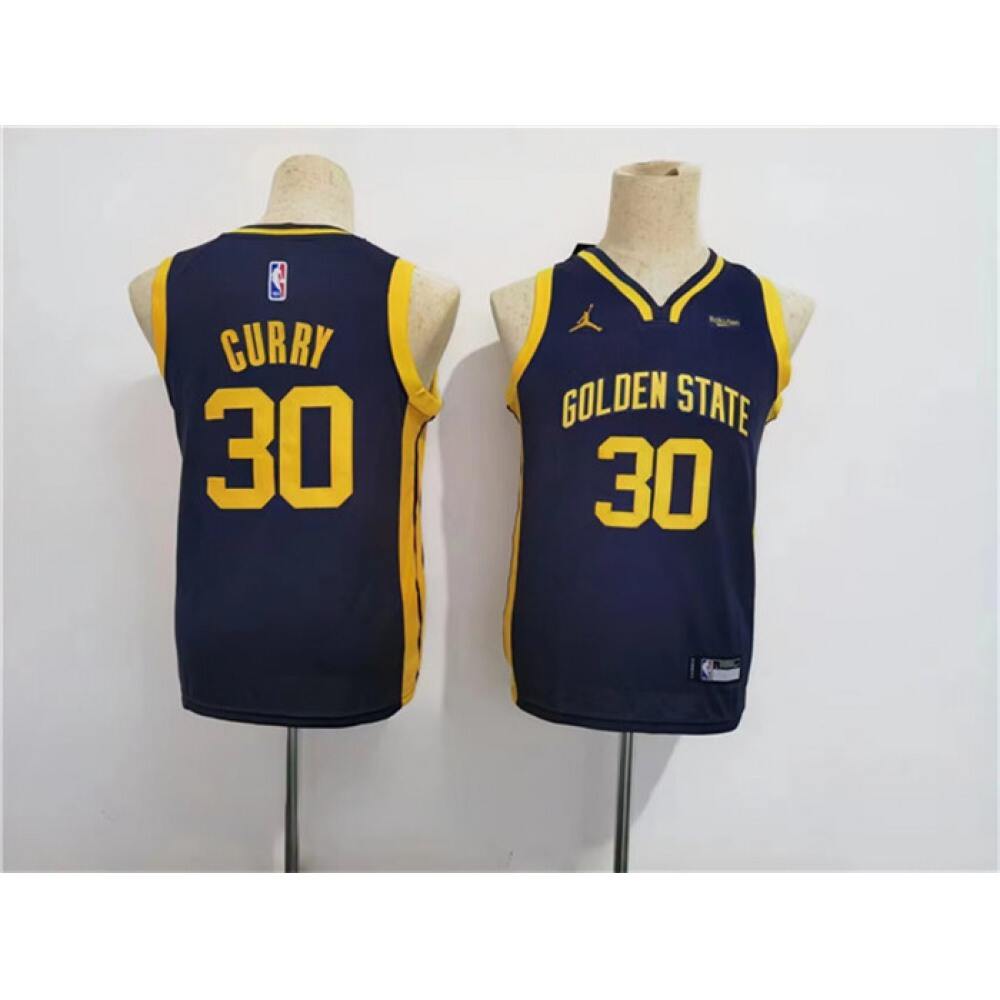 Authentic Golden State Warriors Stephen Curry30 Navy Jersey - Fan Favorite