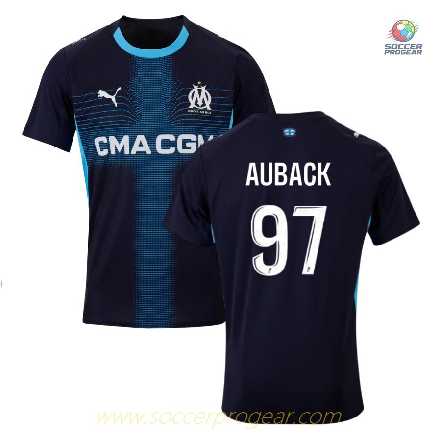 OM Replica Away Team Football Jersey 2025-26 Edition Aubameyang AUBACK 97