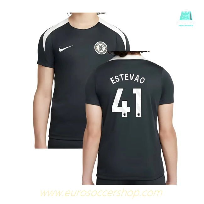 2025-2026 Chelsea Strike Training Shirt (Green) - Kids (Estevao 41)