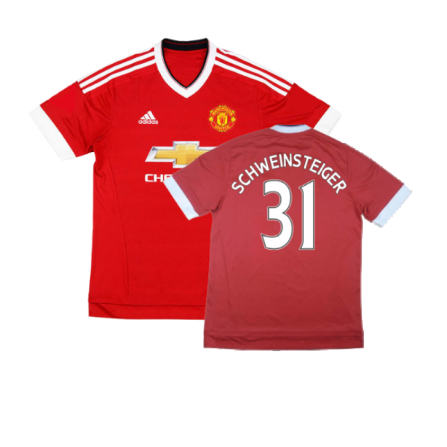 Manchester United 2015-16 Home Shirt ((Excellent) M) (Schweinsteiger 31)