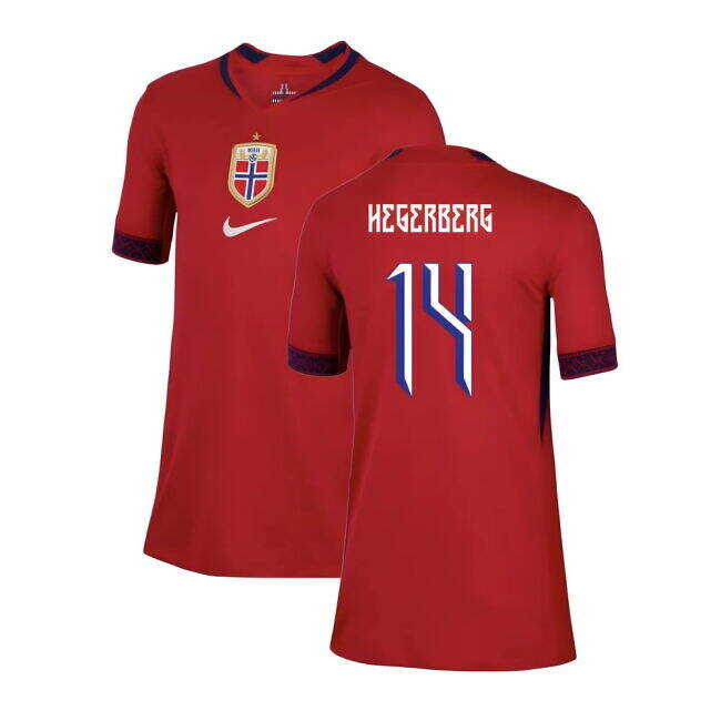 Wholesale 2025-2026 Norway Womens Team Home Shirt (Kids) (Hegerberg 14) Online Store