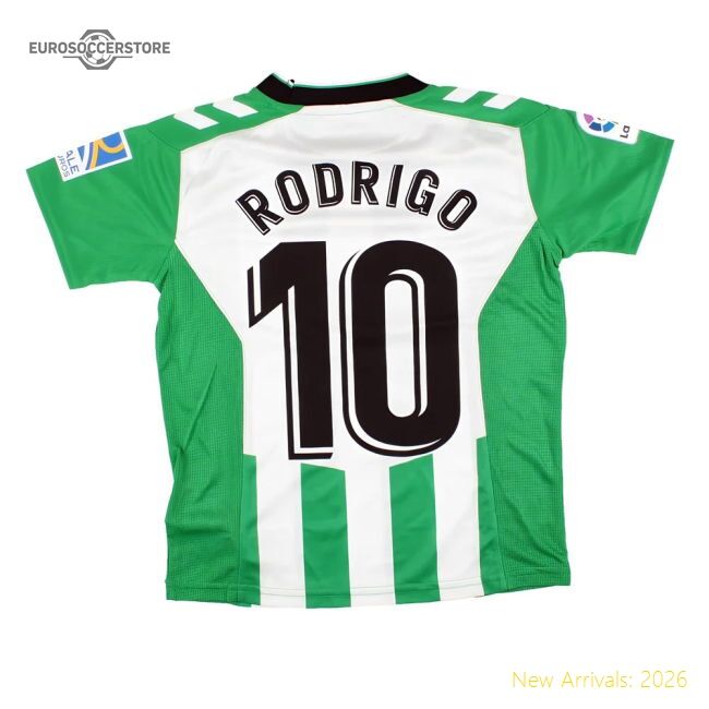 Official Real Betis 2022-23 Home Shirt (Small Boys) Rodrigo #10 (Mint)