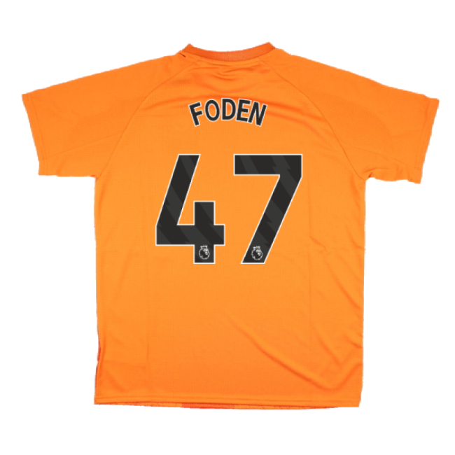 2023-2024 Man City Pre-Match Jersey (Orange) - Kids (FODEN 47) - ga...