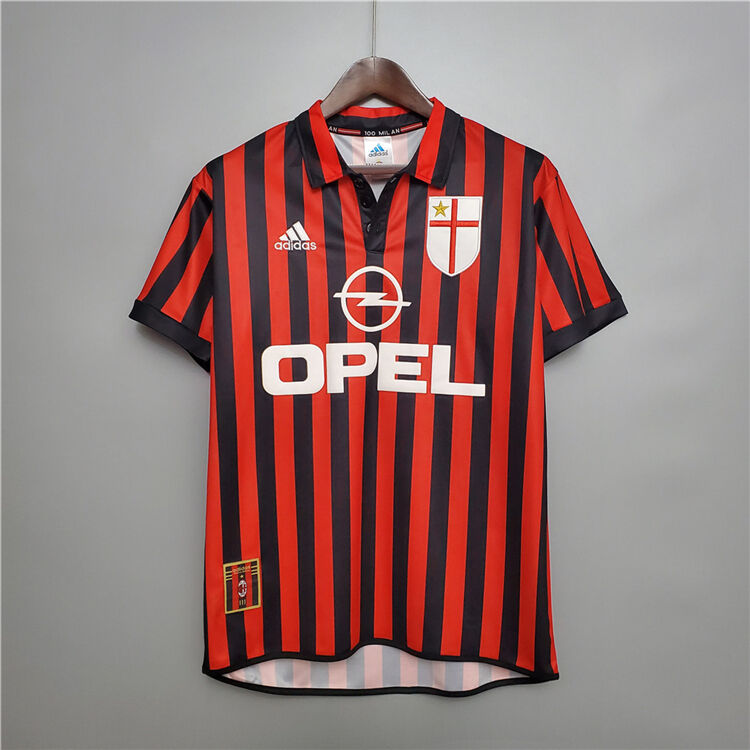 AC Milan 100 Anniversary Retro Football Shirt Jersey - Official