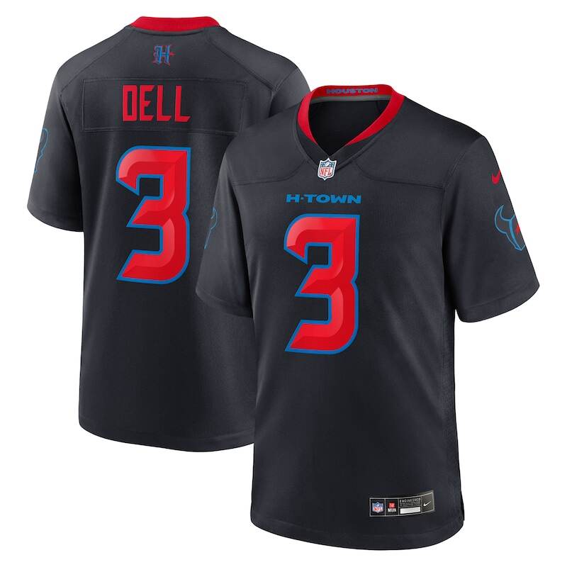 None Tank Dell HOU Texans High-Quality Game Jersey for NFL Fans